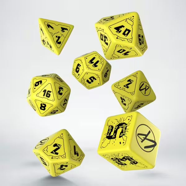 Q Workshop | Cyberpunk Red Dice Set: Danger Zone
