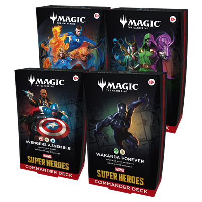 Presale/Vorverkauf! MTG - Marvel Super Heroes Commander Deck Display (4 Decks) Versand erfolgt ab Release 26.06.2026